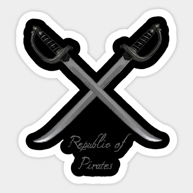 Pirate Sword Silver Sticker by MMArt